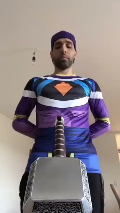 Anime characters trying to lift Thor’s hammer
